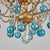 Cage Basket Chandelier with Azure Crystal Drops, 1960s For Sale - Image 4 of 9