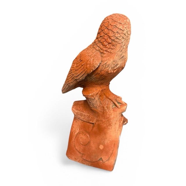 Vintage Terracotta Owl Roof Finial / Architectural Salvage For Sale - Image 4 of 12