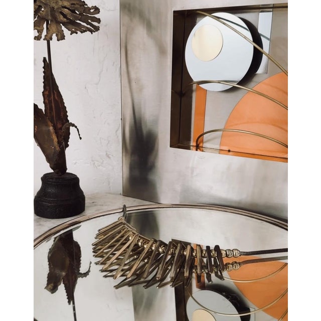 1990s Brutalist Mixed Metal Wall Sculptures Attributed to Curtis Jere - Set of 4 For Sale - Image 12 of 15