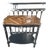 Vintage Refinished Diamond Veneer Console Table For Sale