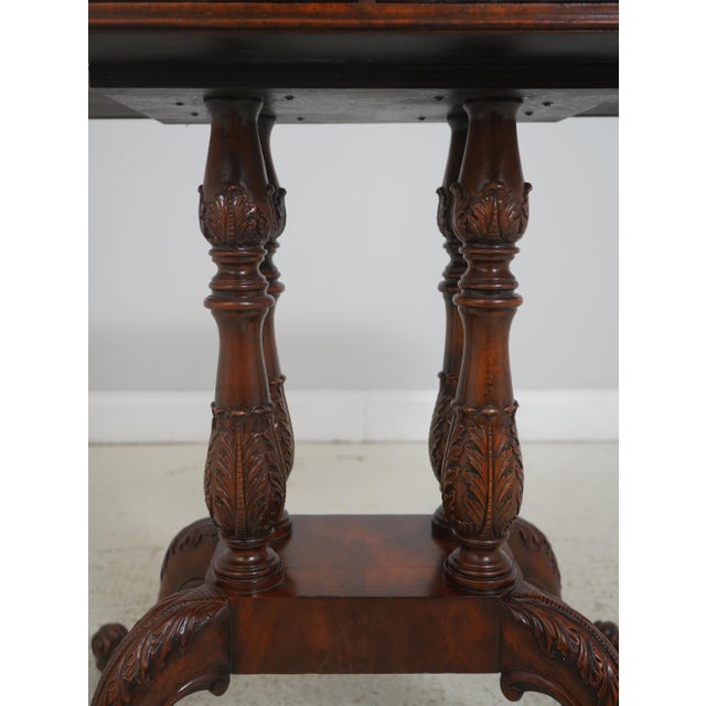 Maitland Smith 2 Drawer Carved Mahogany Foyer Table For Sale In Philadelphia - Image 6 of 18