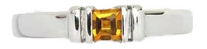 Di Modolo Citrine 18k White Gold Stack Ring