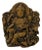 Vintage Small Wood Carved Light Brown Bodhisattva Pendant Plaque For Sale