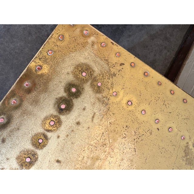 1970's Sarreid LTD Brass Clad Chest of Drawers Nightstand For Sale - Image 10 of 13