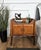 Mid-Century Art Deco Italian Nightstands in Walnut and Glass Top, 1950s, Set of 2 For Sale - Image 3 of 10