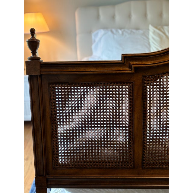 Vintage Century Furniture Claridge Collection Woven Cane Queen Headboard by Raymond Sobota For Sale - Image 10 of 17