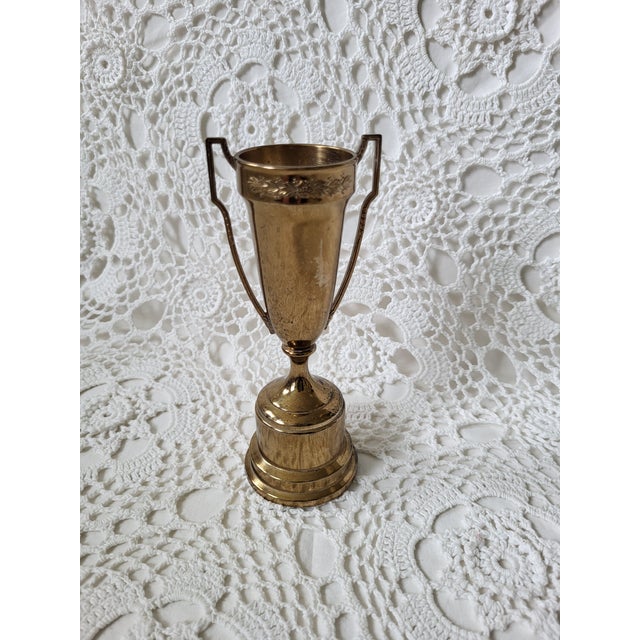 Mid Century Brass 'Farthest Travelled Golfer' Trophy For Sale - Image 4 of 6