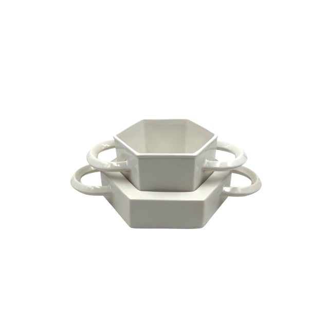 Sergio Asti, White Ceramic Centerpiece / Vide Poche, Gabbianelli Italy Ca. 1970 For Sale - Image 11 of 18