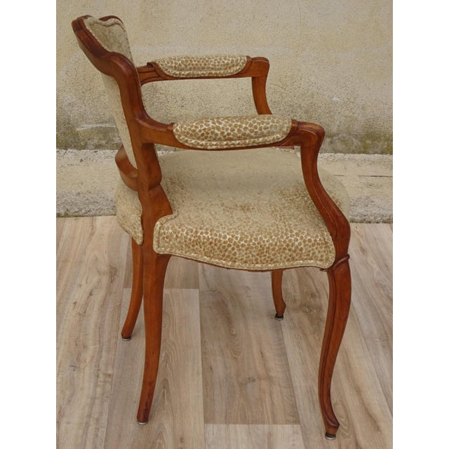Louis XV Armchairs in Beige Giraffe-Style Fabrics, 1950s, Set of 2 For Sale - Image 18 of 18