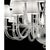 Contemporary luxury italian chandelier in Murano glass. Elegant chandelier in transparent glass made in Murano and chromed...