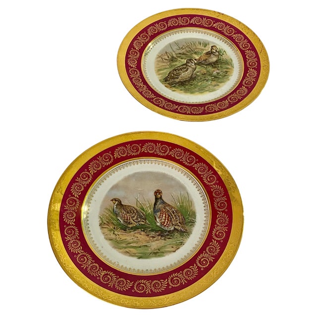 Gold Animal Pattern Porcelain and Ceramic Plates, France, 1960s, Set of 2 For Sale - Image 8 of 8
