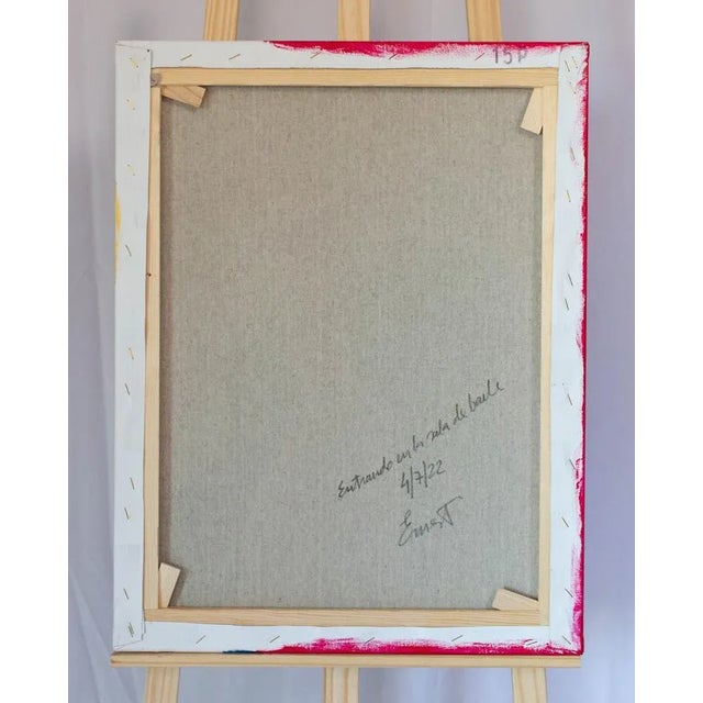 Early 21st Century Ernest Carneado Ferreri, Entrando al baile, 2000s, Acrylic Painting For Sale - Image 5 of 6