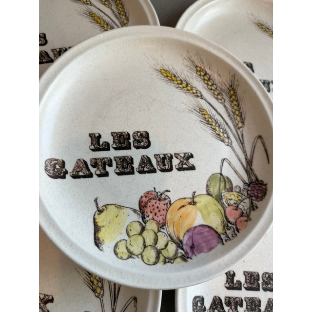 Vintage Gien France Les Gâteaux Dessert Plates, Set of 5 For Sale - Image 4 of 5
