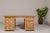 Teak Kneehole Desk with Eight Drawers and Custom Bleached Finish For Sale - Image 4 of 12