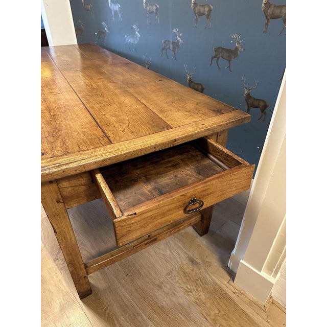 Vintage French Cherrywood Farmhouse Table For Sale - Image 5 of 17