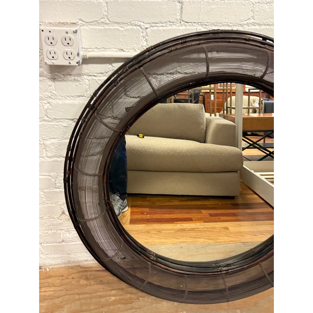 Interlude Home Sculptural Metal Wire Round Wall Mirror For Sale - Image 11 of 12