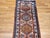 Beige Vintage Serab Runner, Hand-Knotted Wool, Geometric Medallion Pattern, Ivory & Blue, 3x11 For Sale - Image 8 of 14