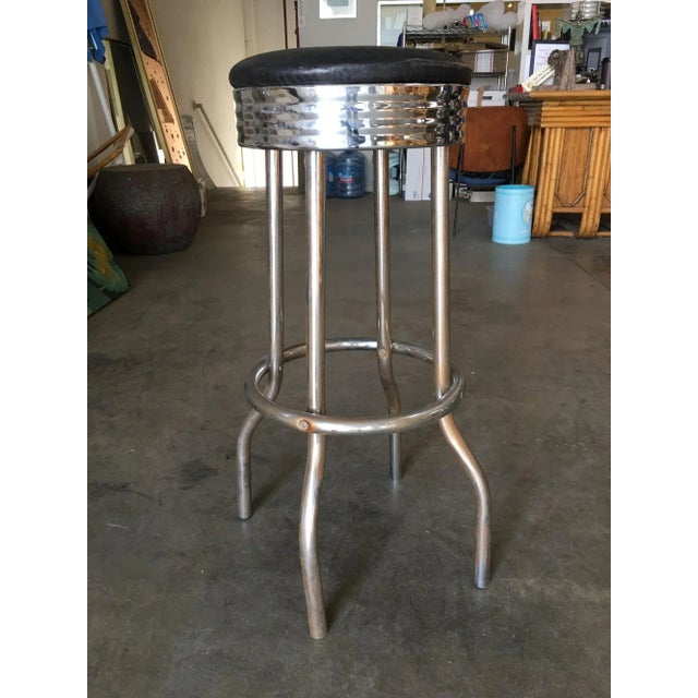 MidCentury Chrome Soda Shop Dinner Bar Stool, Pair Chairish