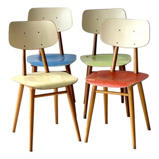 Dining Chairs from Ton, 1960, Set of 4 For Sale