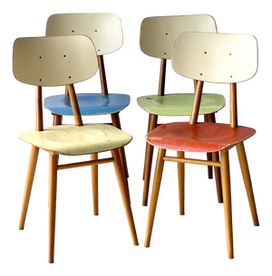 Dining Chairs from Ton, 1960, Set of 4