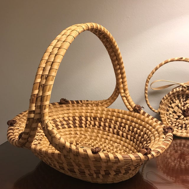 Charleston Sweetgrass Baskets (One by Ellis Family) a Pair Chairish