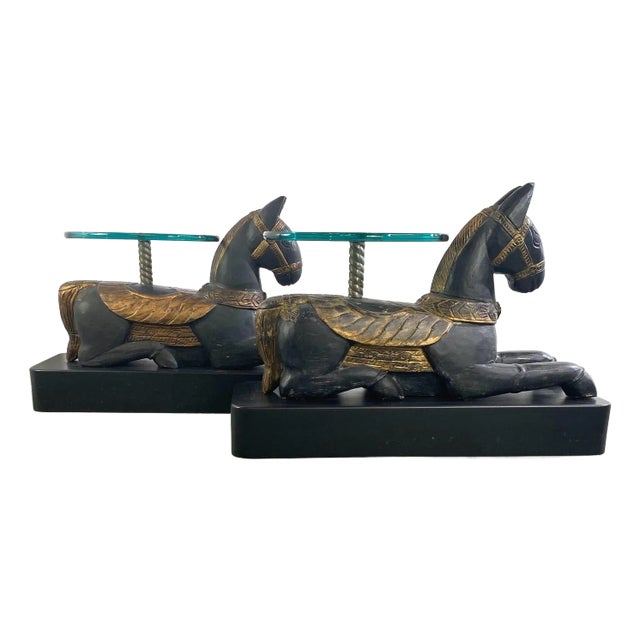 Carousel Horse Accent Tables Set of 2 For Sale