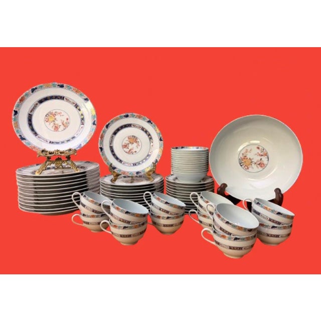 Late 20th Century French Raynaud Limoges “Koutani” Porcelain Dinnerware 12 Place Settings - 61 Pieces For Sale - Image 10 of 12