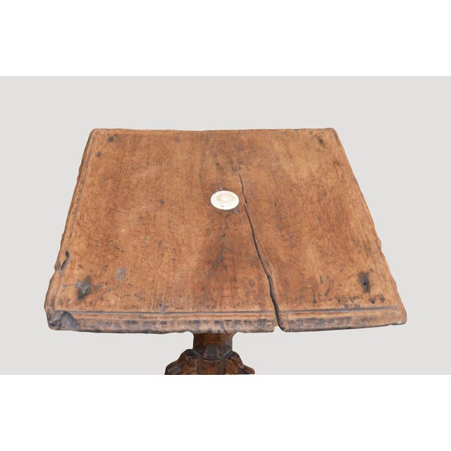 Antique Teak Wood Colonial Side Table For Sale - Image 13 of 18