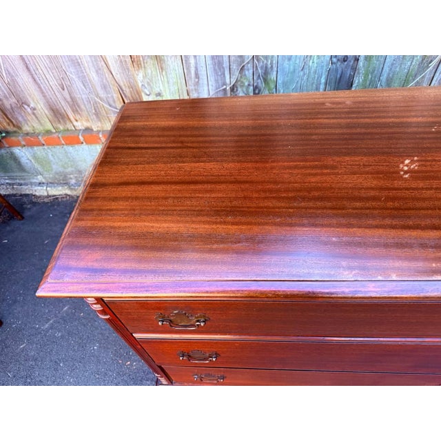 Vintage Chippendale Mahogany Four-Drawer Chest of Drawers For Sale - Image 10 of 16