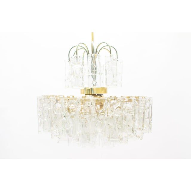 3-Tier Glass Tube Chandelier by Doria, 1960s For Sale - Image 13 of 13