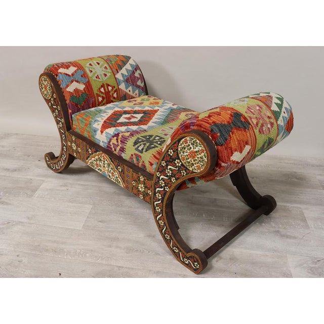 Vintage Chaise Lounge with Kilim Cover, 1990s For Sale - Image 6 of 16