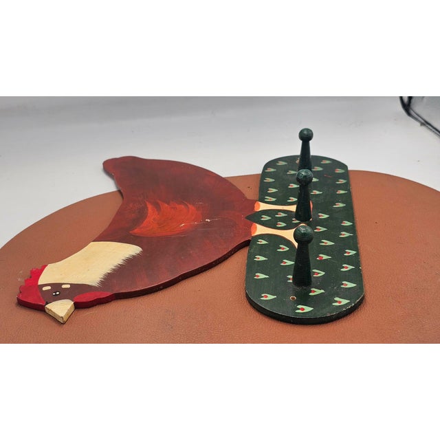 1990s Vintage Covent Garden Wooden Rooster Hanger, 1980s For Sale - Image 5 of 8