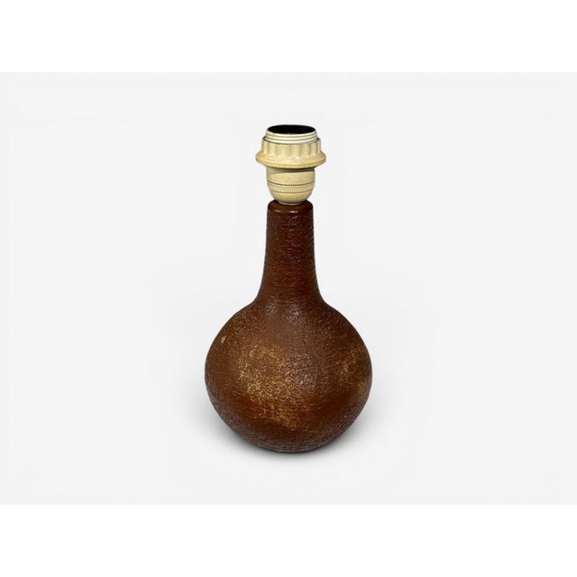 1960s Søholm Stentøj, Danish Modern, Table Lamp, Burnt Orange Ceramic, Denmark For Sale - Image 4 of 8