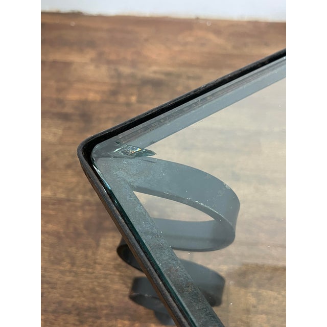 C. 1950s Iron and Glass "Ondulation" Side Tables For Sale - Image 9 of 10