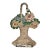 1930s Hubley #152 Cast Iron Basket of Flowers Doorstop With Original Paint For Sale