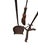 Antique Fireplace Tools Set Arts Crafts Artist Made Hand Forged Wrought Iron For Sale - Image 16 of 16