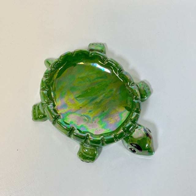 1970s Vintage Americana Folk Art Coastal Ceramic Turtle Soap Dish. For Sale - Image 11 of 11