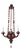 Venetian Amethyst Blown Glass Chandelier, 1900s For Sale