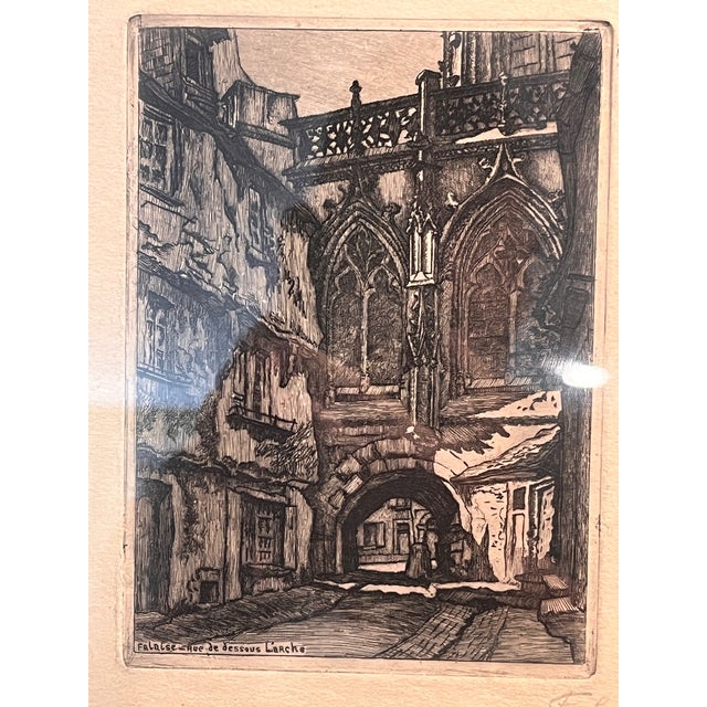 Up for sale is an original c. 1930s architectural etching by listed French artist Émile LeRoi (1887–1944). Titled in the...