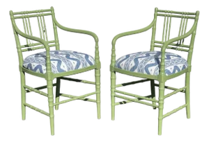 Kittinger Faux Bamboo Armchairs - Set of 2