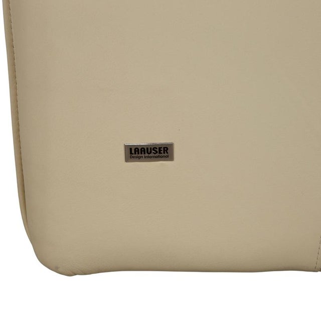 Lauuser Atlanta Leather Armchair Beige Cream For Sale - Image 9 of 14