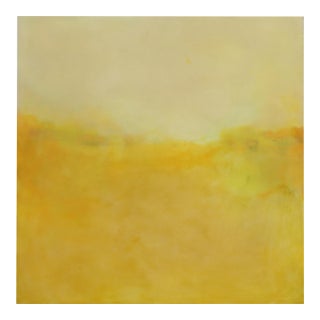 Contemporary Abstract Oil, Encaustic & Mixed Media on Panel "The Summer Sun" by Janise Yntema For Sale