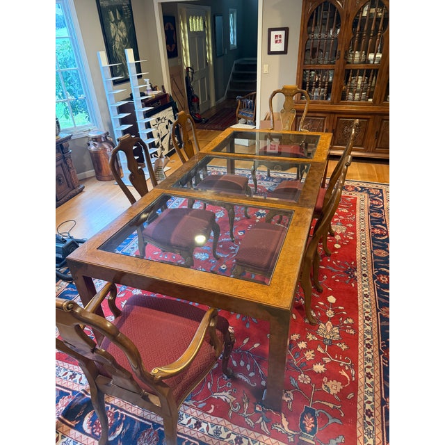 Karges Furniture 1960s Chinoiserie Style Dining Table With 6 Karges Chairs For Sale - Image 4 of 9