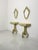 Set of 2 Venetian bedside tables and mirrors, marble top, 1960s Drawer on the front. Good condition. Found in a noble...