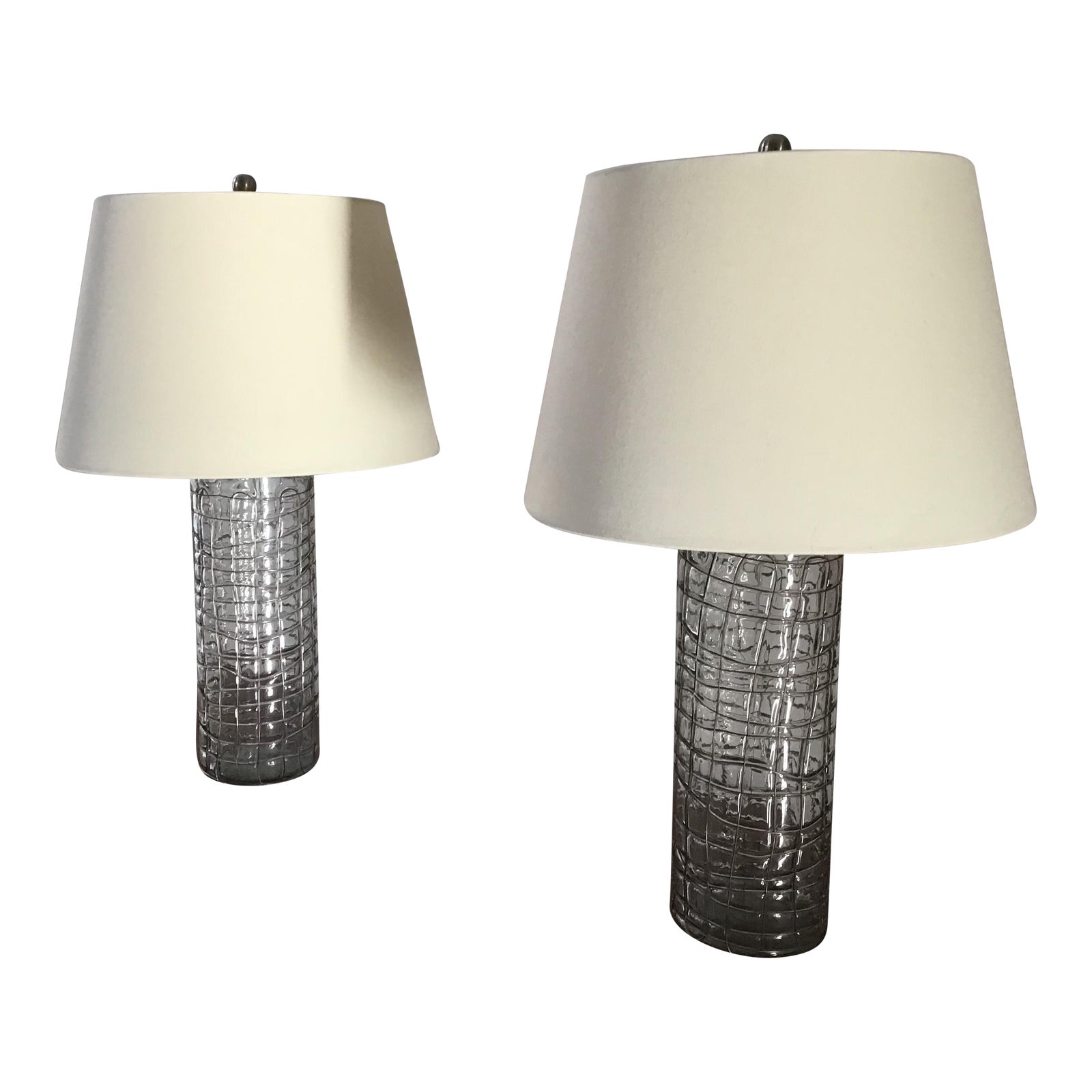 Arhaus Cylinder Table Lamps A Pair Chairish