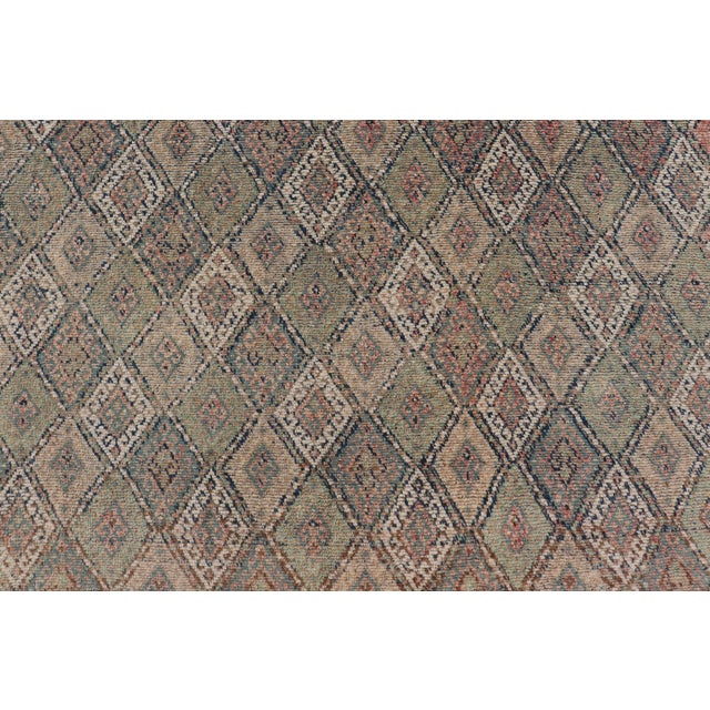 Antique Konya Oushak Rug With Soft Sage, Taupe, Sand, and Muted Rust Tones For Sale In Atlanta - Image 6 of 13