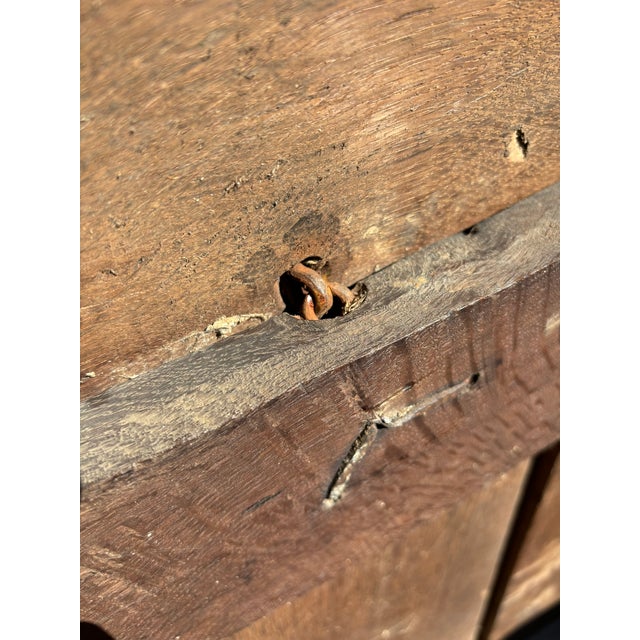 17th Century Charles I Oak Coffer For Sale - Image 11 of 12