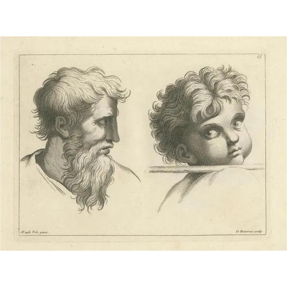 Beauvais, Generations in Profile: Time's Contrast, 1740, Print For Sale