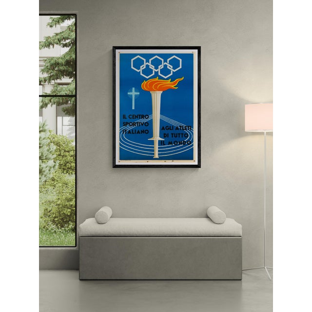 Centro Sportivo Italiano – 1960 – Original Vintage Lithograph by Corrado Mancioli – Mid-Century Modern – 100x70 cm The...