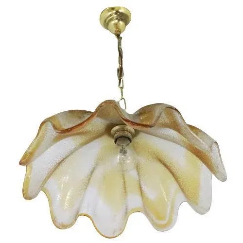 Flower Hanging Lamp in Brass For Sale - Image 10 of 16